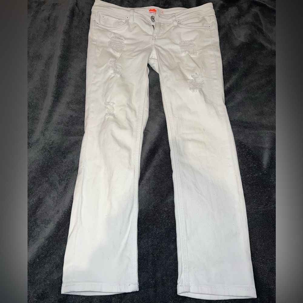 White denim jeans